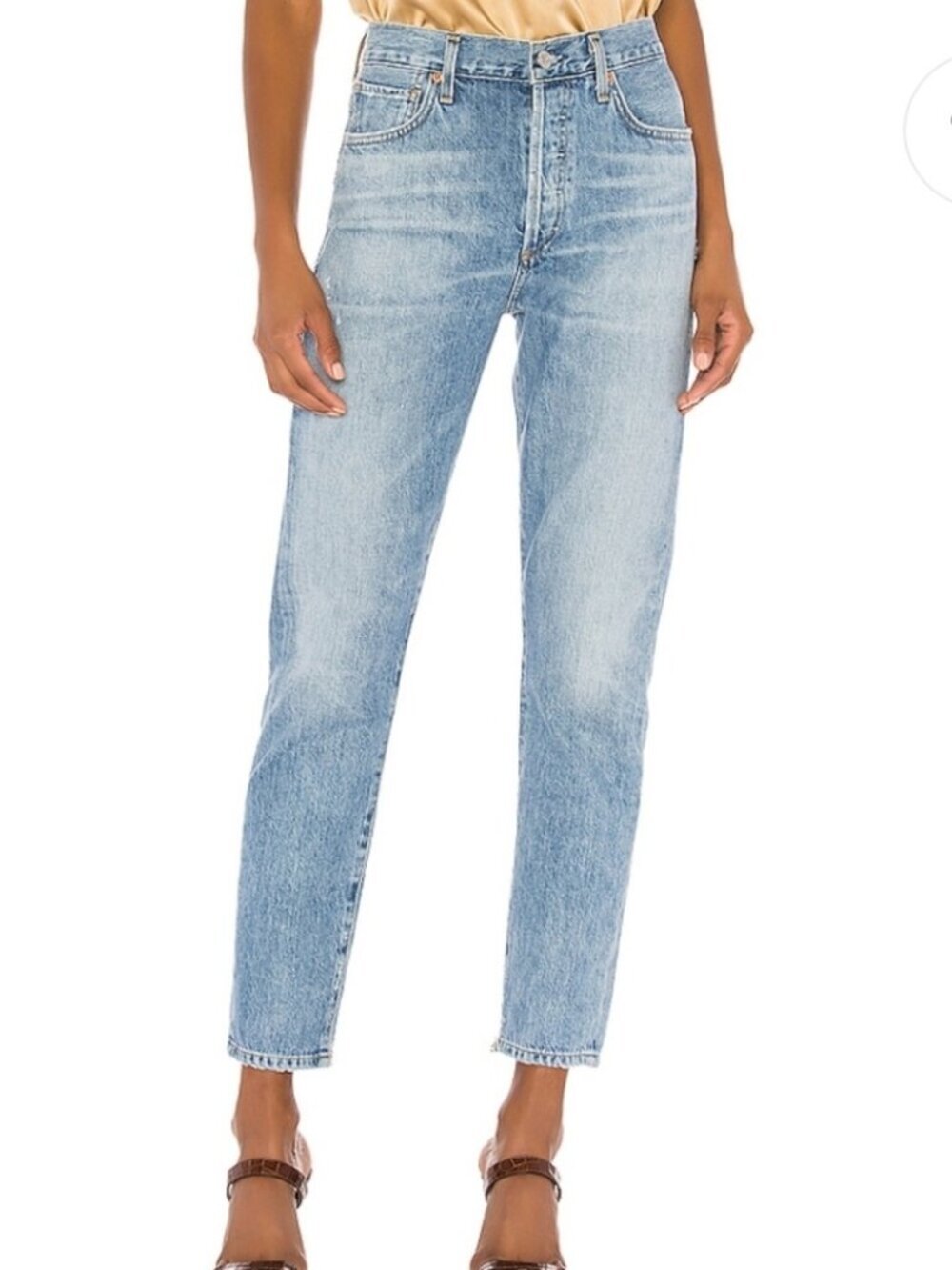 Citizens of Humanity Liya High Rise Classic Fit Crop Jeans in Soundtrack - 25"
